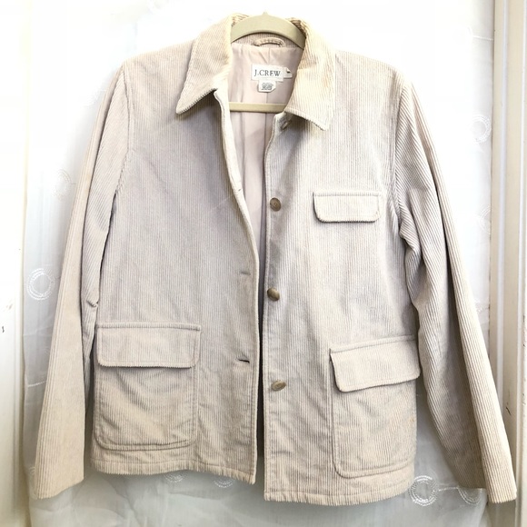 J Crew Corduroy Cream Barn Jacket - Picture 7 of 8